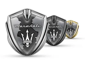 Maserati Badge Autoadesivo Disegno Lussuoso Metal Lucido
